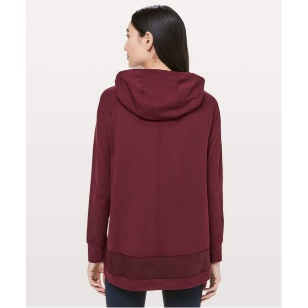 Lululemon Starting Place Burgundy Long Sleeve Hooded Pullover Women's size‎ 4